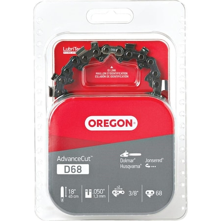 Oregon Cutting Oregon AdvanceCut 18 In. 68 Drive Link Chainsaw Chain D68